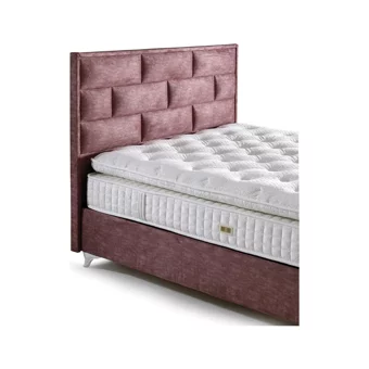 Mobilya Dükkanım Truva 90x190 cm Başlıklı Sandıklı Tek Kişilik Baza Seti Gül Kurusu
