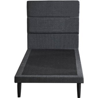 Niron Yatak Slim 90x200 cm Başlıklı Tek Kişilik Baza Seti Antrasit