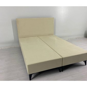 İpek Mobilya Ecostil 140x200 cm Başlıklı Yataklı Tek Kişilik Baza Seti Bej