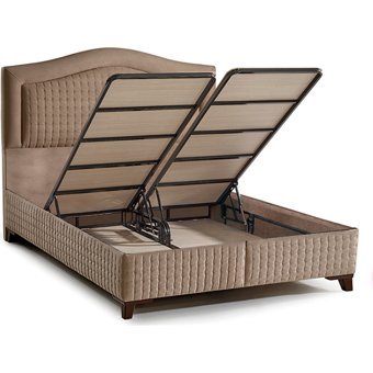 Mobilya Dükkanım Royal 100x200 cm Başlıklı Yataklı Sandıklı Tek Kişilik Baza Seti Gri