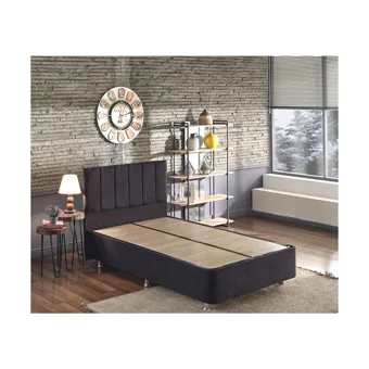 Niron Yatak Piano Lite 120x200 cm Başlıklı Sandıklı Tek Kişilik Baza Seti Siyah