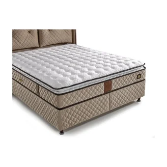 Mobilya Dükkanım Nergis 120x200 cm Başlıklı Yataklı Sandıklı Tek Kişilik Baza Seti Bej