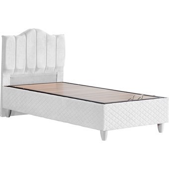 Cesur Trend 120x200 cm Başlıklı Yataklı Sandıklı Tek Kişilik Baza Seti Beyaz