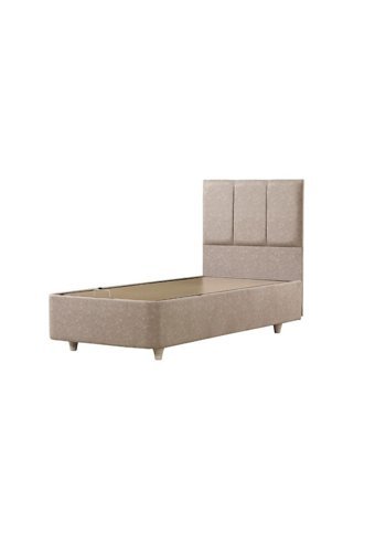 Mobilya Dükkanım Eko Plus 100x200 cm Başlıklı Yataklı Sandıklı Tek Kişilik Baza Seti Krem