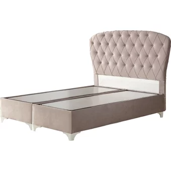Hammak Loft 120x200 cm Başlıklı Sandıklı Tek Kişilik Baza Seti Gri