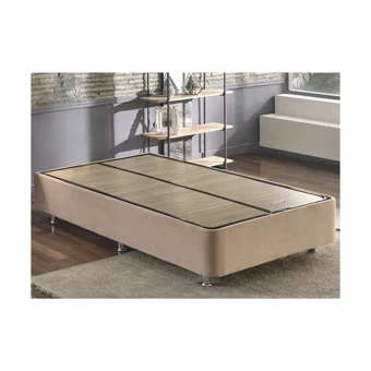 Niron Yatak Ela 120x200 cm Başlıksız Sandıklı Tek Kişilik Baza Seti Kahverengi