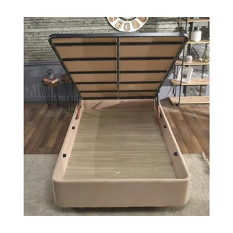 Niron Yatak Ela 120x200 cm Başlıksız Sandıklı Tek Kişilik Baza Seti Kahverengi