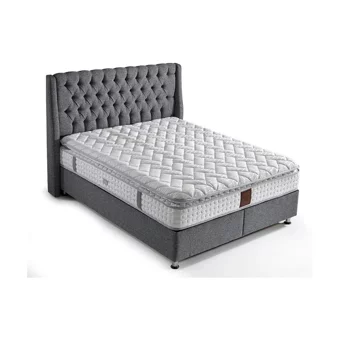 Mobilya Dükkanım Zenith 90x190 cm Başlıklı Yataklı Sandıklı Tek Kişilik Baza Seti Gri