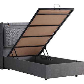 Setay Zagreb 120x200 cm Başlıklı Yataklı Sandıklı Tek Kişilik Baza Seti Gri