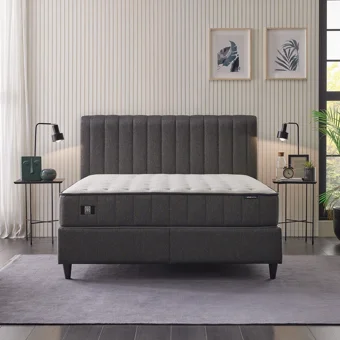 Yataş Lento 90x190 cm Başlıklı Yataklı Sandıklı Tek Kişilik Baza Seti Siyah