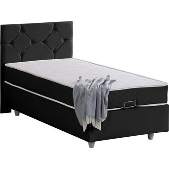 Setay Glamis New 90x200 cm Başlıklı Yataklı Sandıklı Tek Kişilik Baza Seti Antrasit