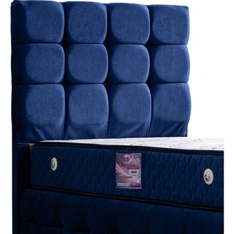 Setay Duke Lüx 90x200 cm Başlıklı Sandıklı Tek Kişilik Baza Seti Lacivert