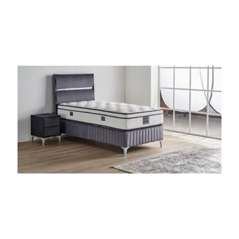 Mobilya Dükkanım Silver 120x200 cm Başlıklı Yataklı Sandıklı Tek Kişilik Baza Seti Siyah
