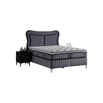 Mobilya Dükkanım Elegance 90x190 cm Başlıklı Yataklı Sandıklı Tek Kişilik Baza Seti Siyah