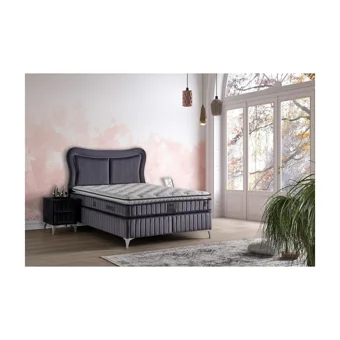 Mobilya Dükkanım Elegance 90x190 cm Başlıklı Yataklı Sandıklı Tek Kişilik Baza Seti Siyah