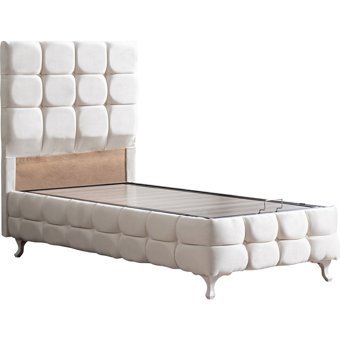 Setay Duke Lüx 120x200 cm Başlıklı Sandıklı Tek Kişilik Baza Seti Krem