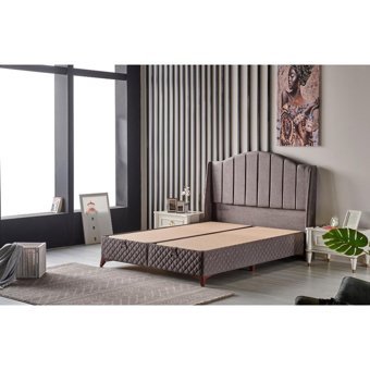 Mobilya Dükkanım Cotton Plus 100x200 cm Başlıksız Sandıklı Tek Kişilik Baza Seti Gri