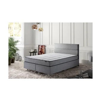 Niron Yatak Silver 100x200 cm Başlıklı Yataklı Sandıklı Tek Kişilik Baza Seti Gri