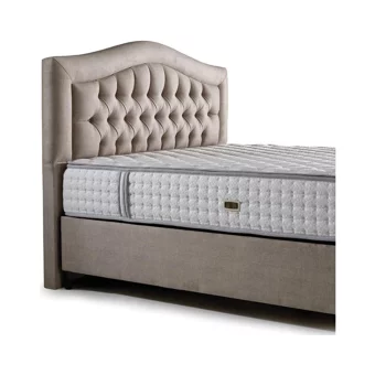 Mobilya Dükkanım Royal 100x200 cm Başlıklı Sandıklı Tek Kişilik Baza Seti Krem