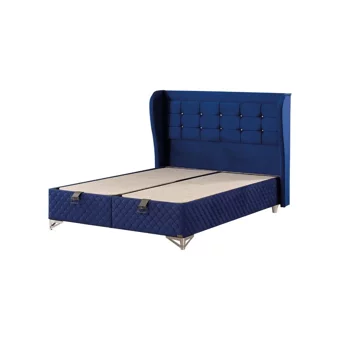 Mobilya Dükkanım Blue 90x190 cm Başlıksız Sandıklı Tek Kişilik Baza Seti Lacivert