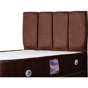 Setay Tetra 90x200 cm Başlıklı Yataklı Sandıklı Tek Kişilik Baza Seti Kahverengi