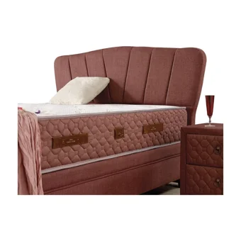 Mobilya Dükkanım Pink 90x190 cm Başlıklı Yataklı Sandıklı Tek Kişilik Baza Seti Kırmızı