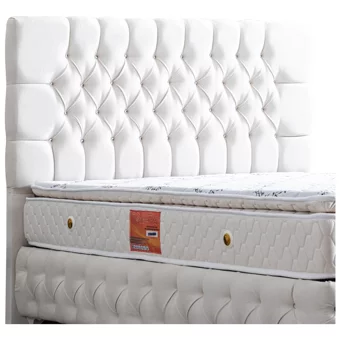 Setay Roma 120x200 cm Başlıklı Yataklı Sandıklı Tek Kişilik Baza Seti Krem