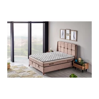 Mobilya Dükkanım Relax Soft 120x200 cm Başlıklı Yataklı Sandıklı Tek Kişilik Baza Seti Bej