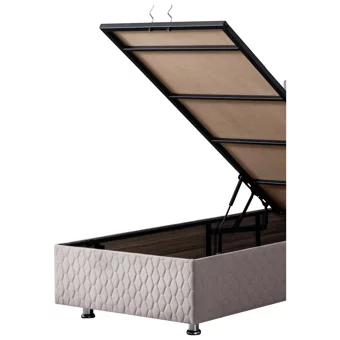 Setay Tetra 120x200 cm Başlıklı Sandıklı Tek Kişilik Baza Seti Antrasit Gri