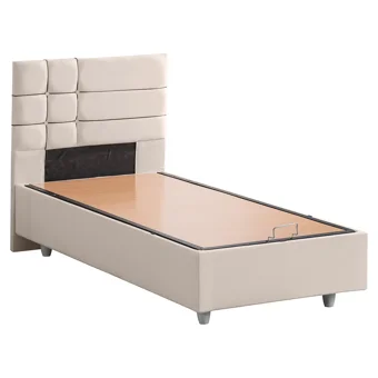 Setay Almada 90x200 cm Başlıklı Yataklı Sandıklı Tek Kişilik Baza Seti Krem