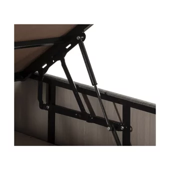 Niron Yatak Silver 90x190 cm Başlıklı Yataklı Sandıklı Tek Kişilik Baza Seti Gri