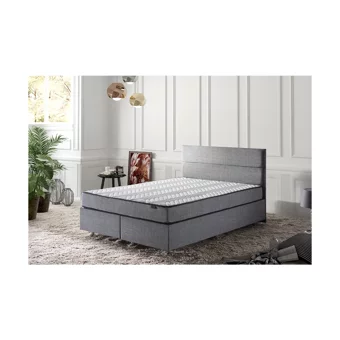 Niron Yatak Silver 90x190 cm Başlıklı Yataklı Sandıklı Tek Kişilik Baza Seti Gri