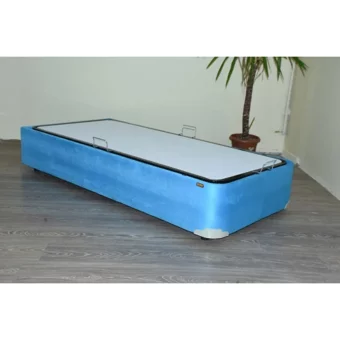Bengi Ticaret 120x200 cm Başlıksız Sandıklı Tek Kişilik Baza Seti mavi