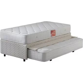 Pony Baza Hitit 100x200 cm Başlıksız Yataklı Sandıklı Tek Kişilik Baza Seti Beyaz