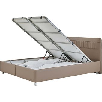 Yataş Bedding Somni 120x200 cm Başlıklı Yataklı Sandıklı Tek Kişilik Baza Seti Vizon