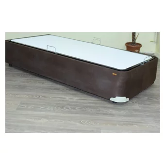 Bengi Ticaret 90x190 cm Başlıksız Sandıklı Tek Kişilik Baza Seti Kahverengi
