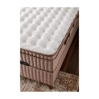Mobilya Dükkanım Master 100x200 cm Başlıklı Yataklı Sandıklı Tek Kişilik Baza Seti Bej
