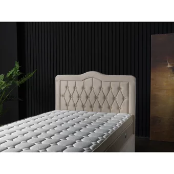 By Zeytin Nepal 90x190 cm Başlıklı Yataklı Sandıklı Tek Kişilik Baza Seti Krem
