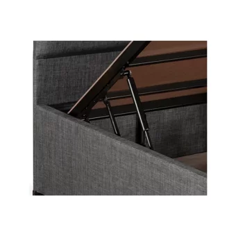 Niron Yatak Silver 80x180 cm Başlıklı Sandıklı Tek Kişilik Baza Seti Gri