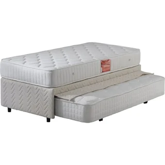 Pony Baza Hitit 90x200 cm Başlıksız Yataklı Sandıklı Tek Kişilik Baza Seti Beyaz