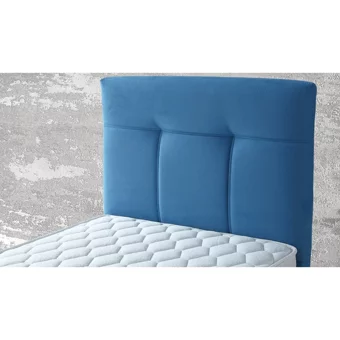 İpek Mobilya Manolya 100x200 cm Başlıklı Sandıklı Tek Kişilik Baza Seti Mavi