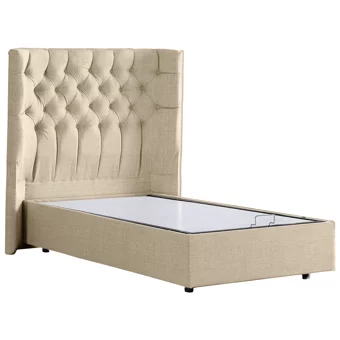 Setay Matilda 100x200 cm Başlıklı Sandıklı Tek Kişilik Baza Seti Krem