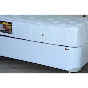Bengi Ticaret 100x200 cm Başlıklı Yataklı Sandıklı Tek Kişilik Baza Seti Beyaz