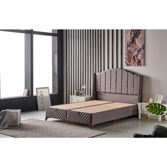 Mobilya Dükkanım Cotton Plus 120x200 cm Başlıklı Sandıklı Tek Kişilik Baza Seti Gri
