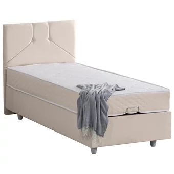 Setay Wick 120x200 cm Başlıklı Sandıklı Tek Kişilik Baza Seti Krem