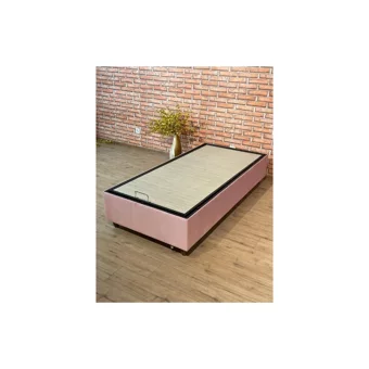 İpek Mobilya Manolya 100x200 cm Başlıksız Sandıklı Tek Kişilik Baza Seti Pembe