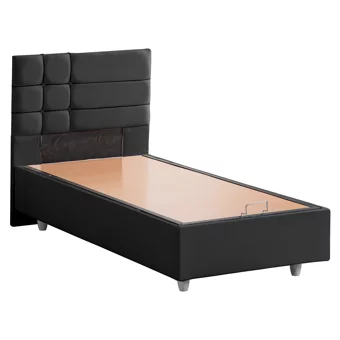 Cesur Almada 90x200 cm Başlıklı Yataklı Sandıklı Tek Kişilik Baza Seti Antrasit