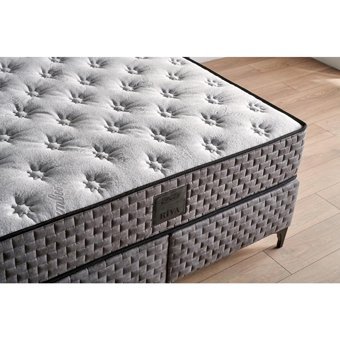 Mobilya Dükkanım Riva 100x200 cm Başlıklı Yataklı Sandıklı Tek Kişilik Baza Seti Siyah