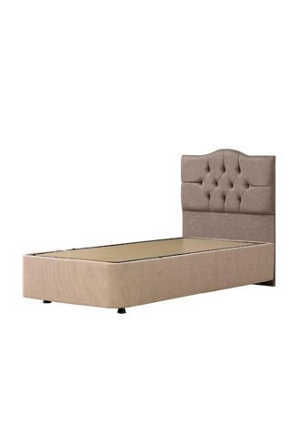 Mobilya Dükkanım Eko 120x200 cm Başlıklı Sandıklı Tek Kişilik Baza Seti Bej