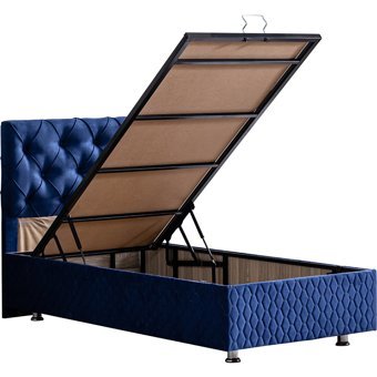 Setay Vita 90x190 cm Başlıklı Sandıklı Tek Kişilik Baza Seti Lacivert